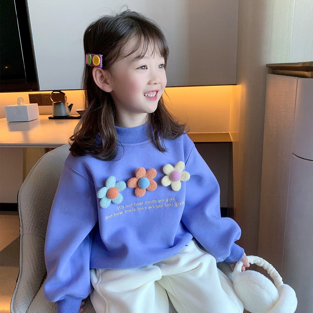 Baby Products Korea - 2026 Sonbahar Kore Kız Pamuk Çiçekler